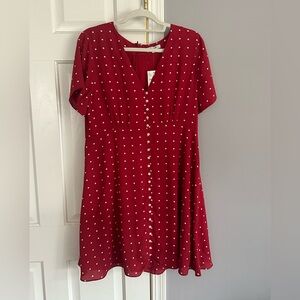 Madewell Red Polka Dot Dress
